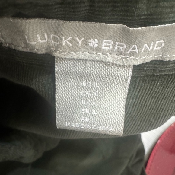 Lucky brand Green Soft Coloroid Dress Buttonup w/Waist Belt Sleeve Options Large - Picture 10 of 10